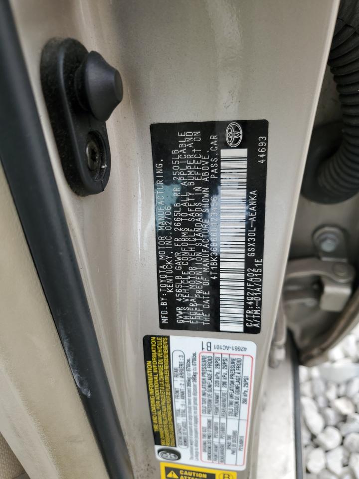 2006 Toyota Avalon Xl VIN: 4T1BK36B66U123456 Lot: 85346425