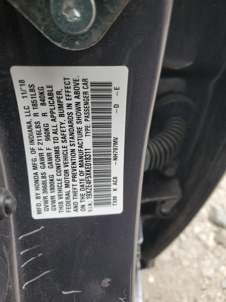 2019 Honda Insight Ex VIN: 19XZE4F5XKE018311 Lot: 86274355