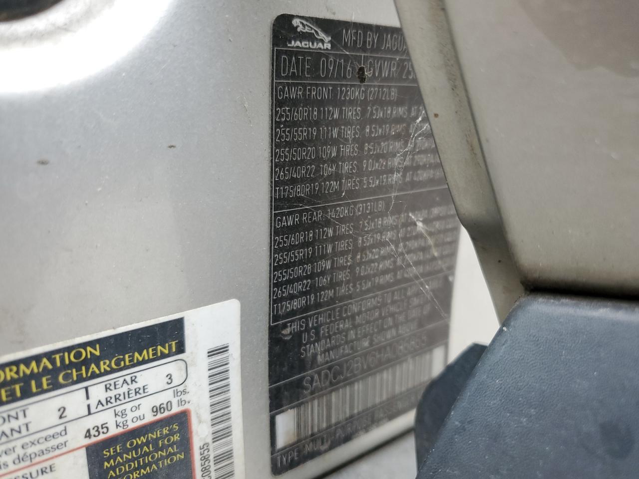 2017 Jaguar F-Pace Premium VIN: SADCJ2BV6HA085855 Lot: 90569765