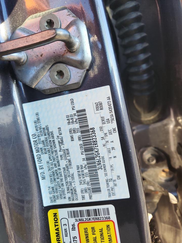 2014 Lincoln Mkz VIN: 3LN6L2GK7ER823368 Lot: 82610695