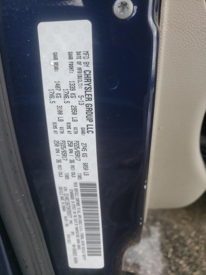 2013 Chrysler Town & Country Touring VIN: 2C4RC1BG7DR769377 Lot: 81969935