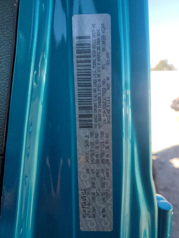 2020 Jeep Wrangler Unlimited Sport VIN: 1C4HJXDG2LW177053 Lot: 85815875