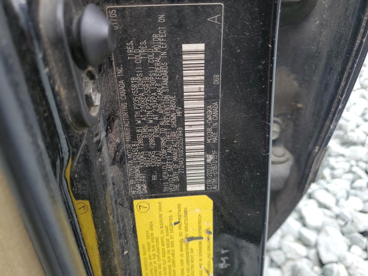 2005 Lexus Rx 330 VIN: 2T2HA31UX5C057849 Lot: 90266505