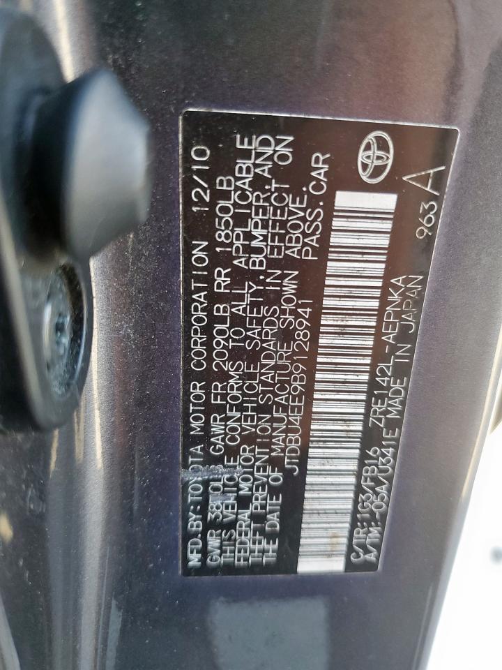 2011 Toyota Corolla Base VIN: JTDBU4EE9B9128941 Lot: 82252005