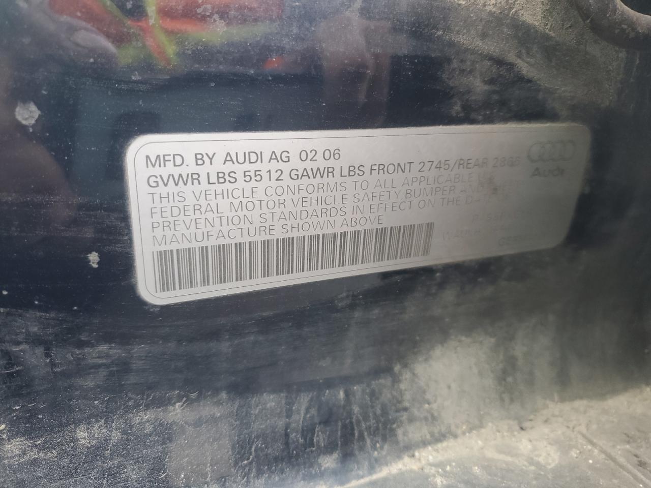 2006 Audi A6 Avant Quattro VIN: WAUKH74F96N154563 Lot: 86636915