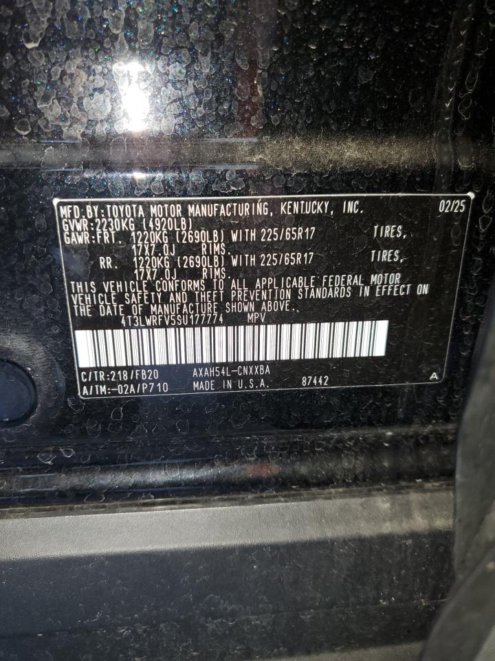 2025 Toyota Rav4 Le VIN: 4T3LWRFV5SU177774 Lot: 85325895