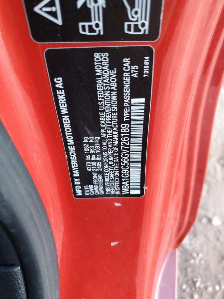 2016 BMW 228 Xi Sulev VIN: WBA1G9C56GV726189 Lot: 89690725