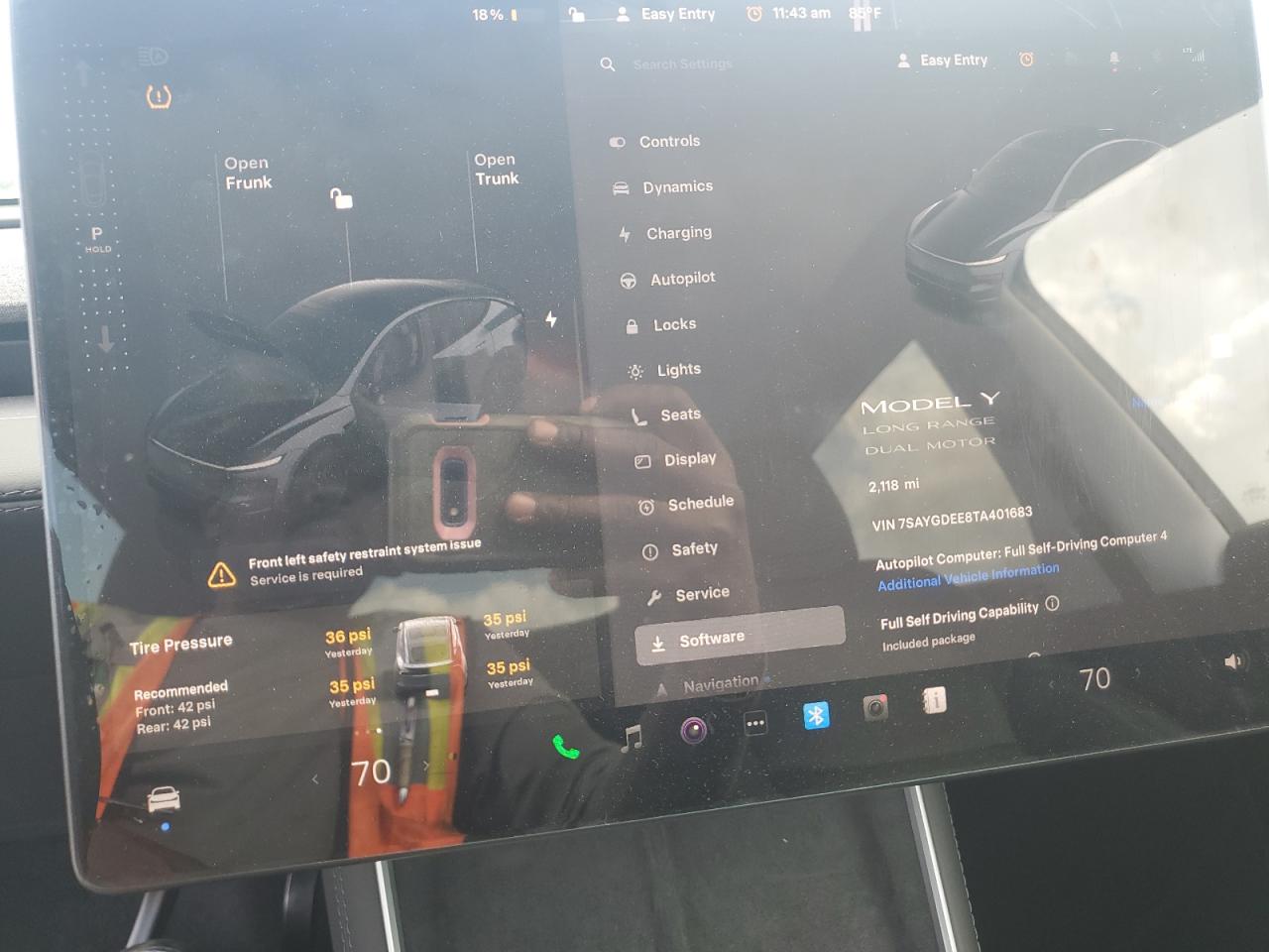 2026 Tesla Model Y VIN: 7SAYGDEE8TA401683 Lot: 85519855