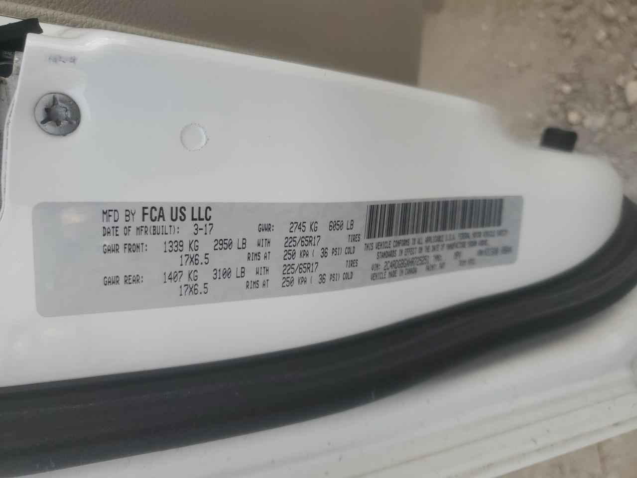 2017 Dodge Grand Caravan Se VIN: 2C4RDGBGXHR725251 Lot: 82396675