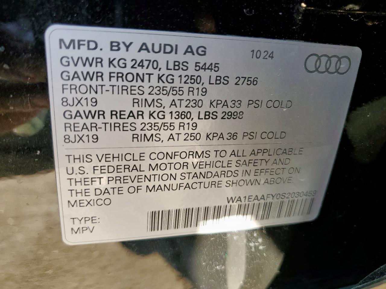 2025 Audi Q5 Premium Plus 45 VIN: WA1EAAFY0S2030459 Lot: 84008595
