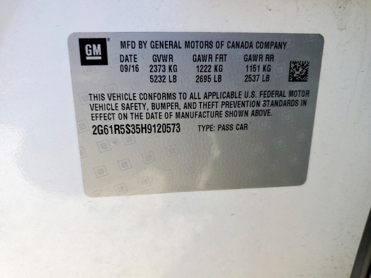 2017 Cadillac Xts Premium Luxury VIN: 2G61R5S35H9120573 Lot: 85298945