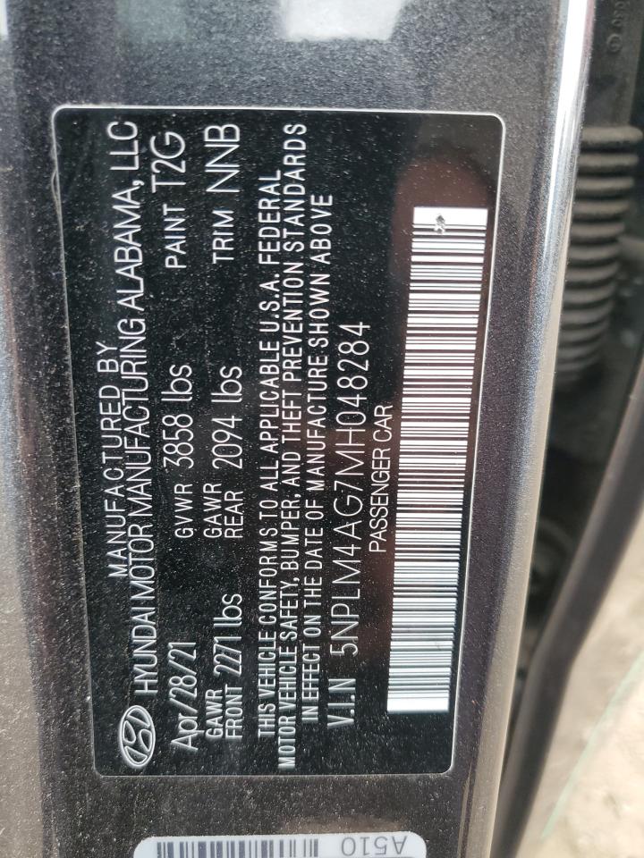 2021 Hyundai Elantra Sel VIN: 5NPLM4AG7MH048284 Lot: 86247305