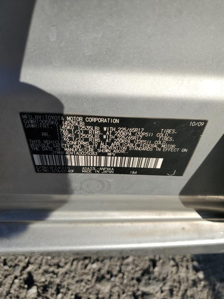 2010 Toyota Rav4 VIN: JTMBF4DV1AD025083 Lot: 86660245