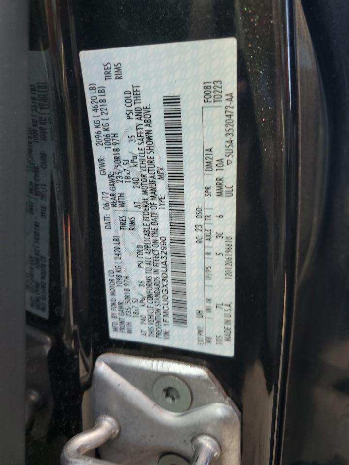 2013 Ford Escape Se VIN: 1FMCU0GX3DUA32990 Lot: 86100905