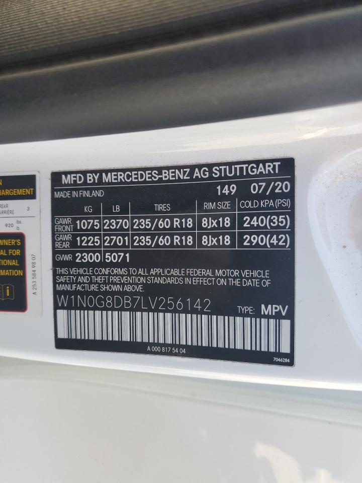 2020 Mercedes-Benz Glc 300 VIN: W1N0G8DB7LV256142 Lot: 82696005