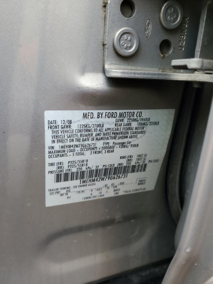 2009 Mercury Sable Premier VIN: 1MEHM42W79G626731 Lot: 90547635