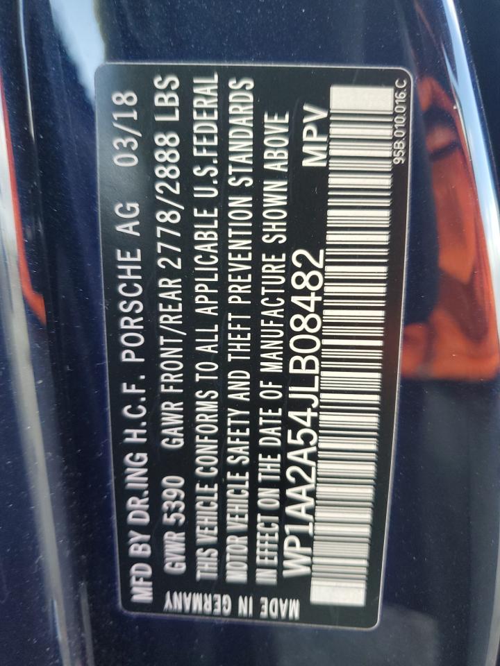 2018 Porsche Macan VIN: WP1AA2A54JLB08482 Lot: 82463755