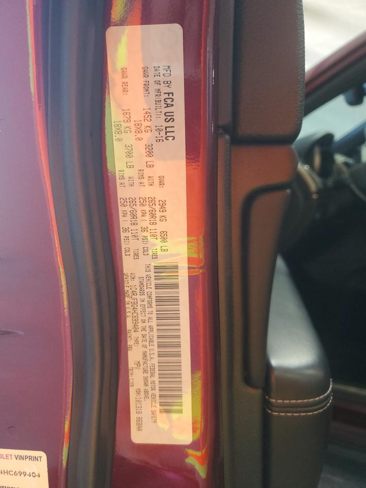 2017 Jeep Grand Cherokee Limited VIN: 1C4RJFBG4HC699404 Lot: 85374095