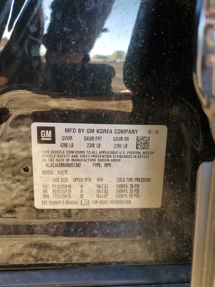 2017 Buick Encore Preferred VIN: KL4CJASB6HB051382 Lot: 82340825