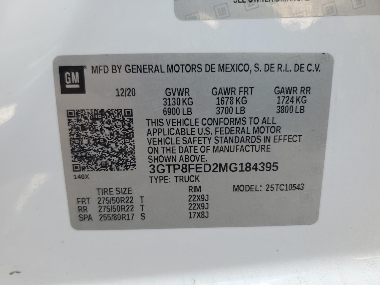 2021 GMC Sierra C1500 Denali VIN: 3GTP8FED2MG184395 Lot: 90743885
