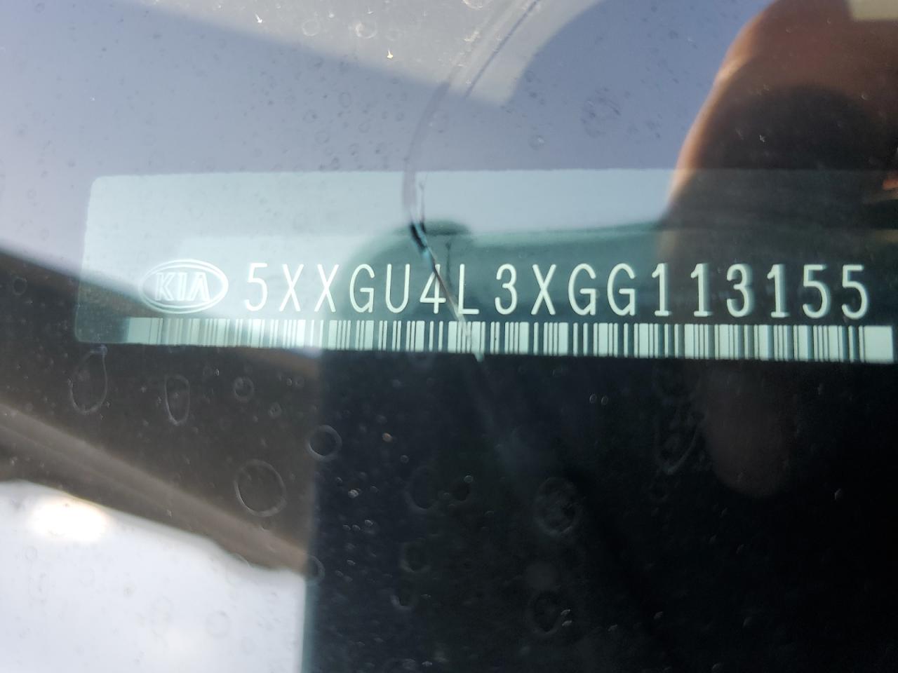 2016 Kia Optima Ex VIN: 5XXGU4L3XGG113155 Lot: 89635625