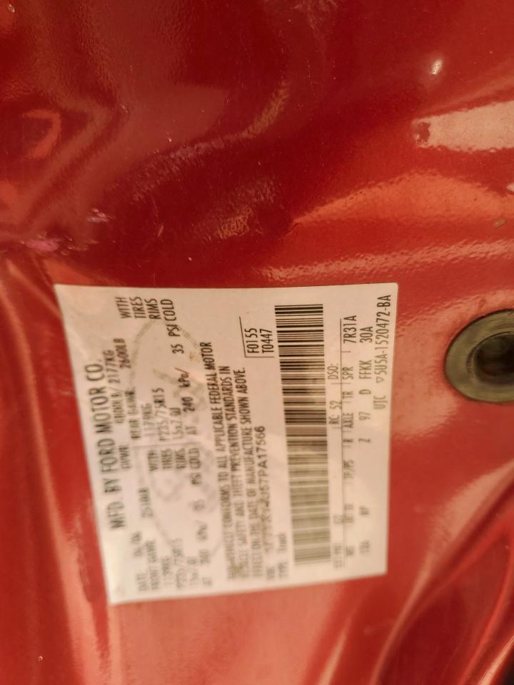 2007 Ford Ranger Super Cab VIN: 1FTYR14U57PA17566 Lot: 90466625