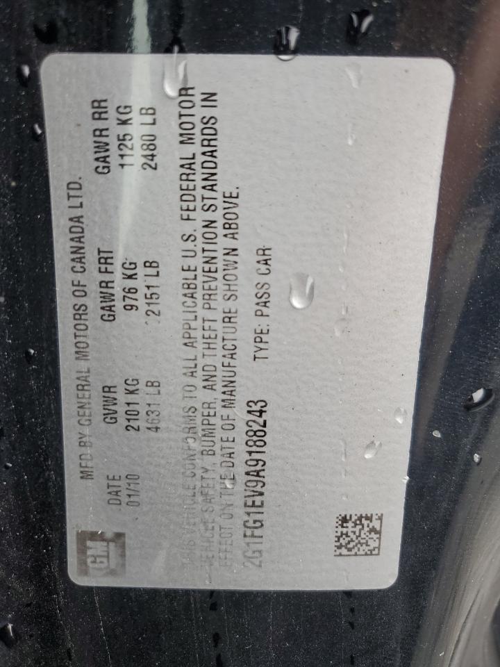 2010 Chevrolet Camaro Lt VIN: 2G1FG1EV9A9188243 Lot: 84554995