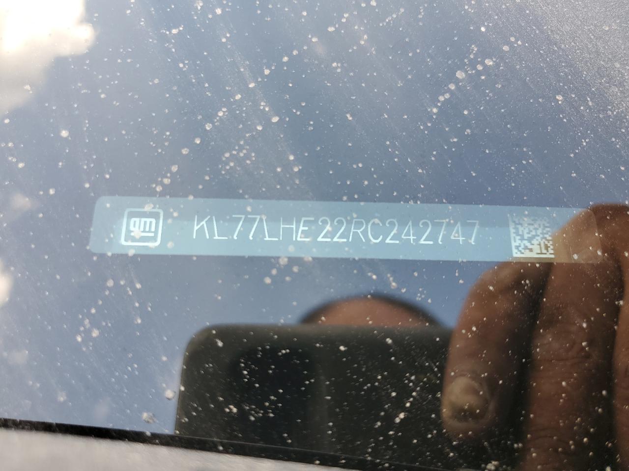 2024 Chevrolet Trax 1Lt VIN: KL77LHE22RC242747 Lot: 82692105