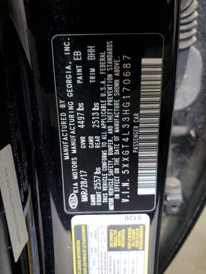 2017 Kia Optima Lx VIN: 5XXGT4L33HG170687 Lot: 85777355