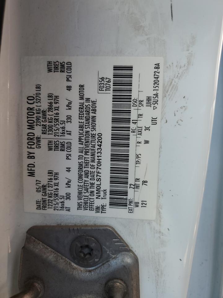 2017 Ford Transit Connect Xlt VIN: NM0LS7F70H1334200 Lot: 80724775