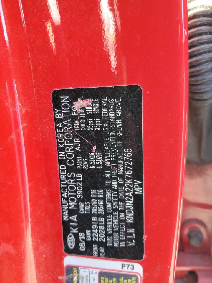 2019 Kia Soul VIN: KNDJN2A22K7672766 Lot: 86421965