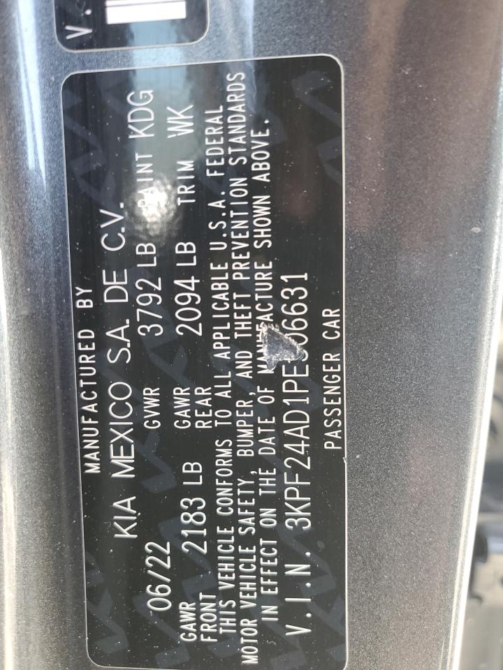 2023 Kia Forte Lx VIN: 3KPF24AD1PE506631 Lot: 85959645