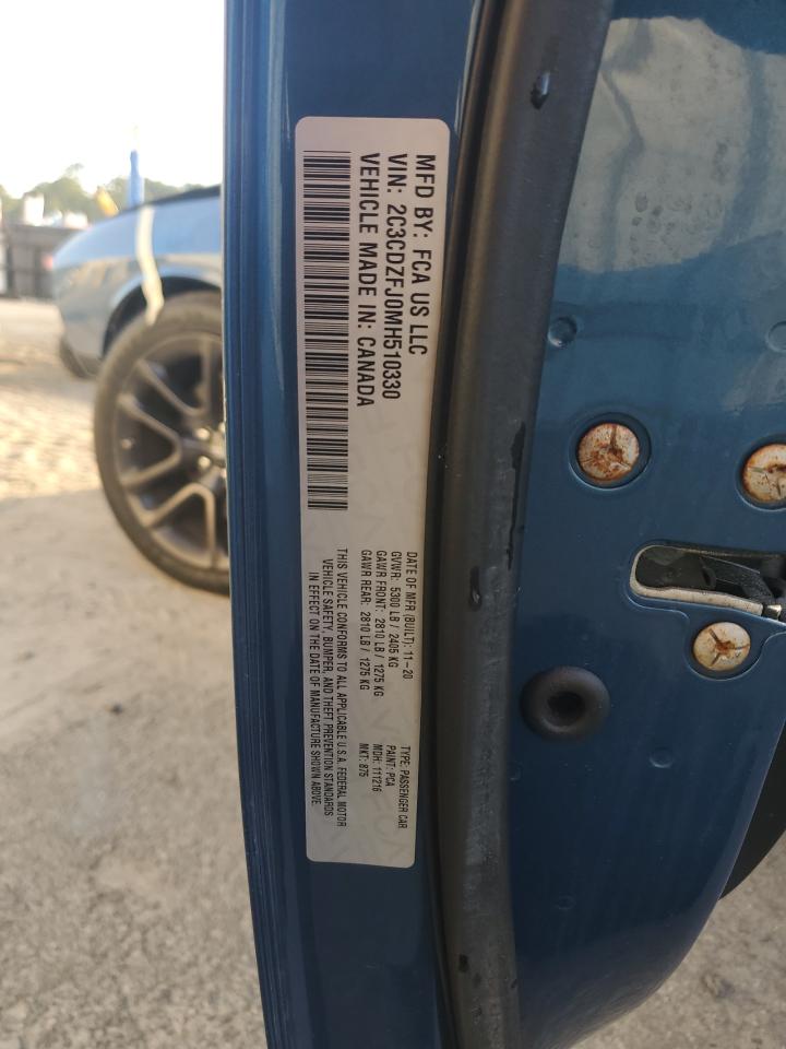 2021 Dodge Challenger R/T Scat Pack VIN: 2C3CDZFJ0MH510330 Lot: 82662045