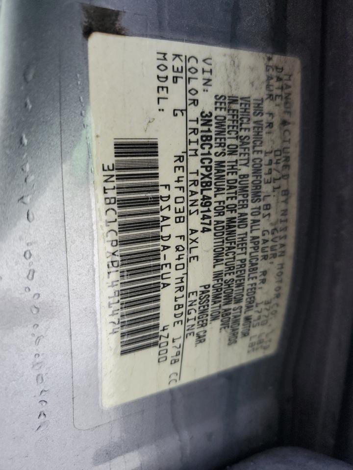 2011 Nissan Versa S VIN: 3N1BC1CPXBL491474 Lot: 85482355