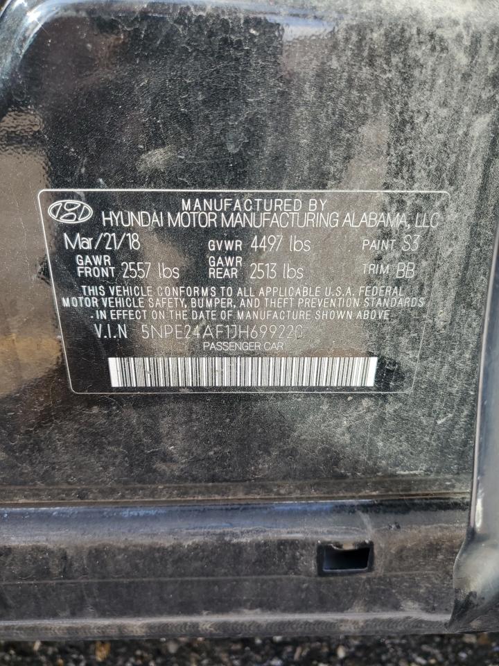 2018 Hyundai Sonata Se VIN: 5NPE24AF1JH699220 Lot: 84283485