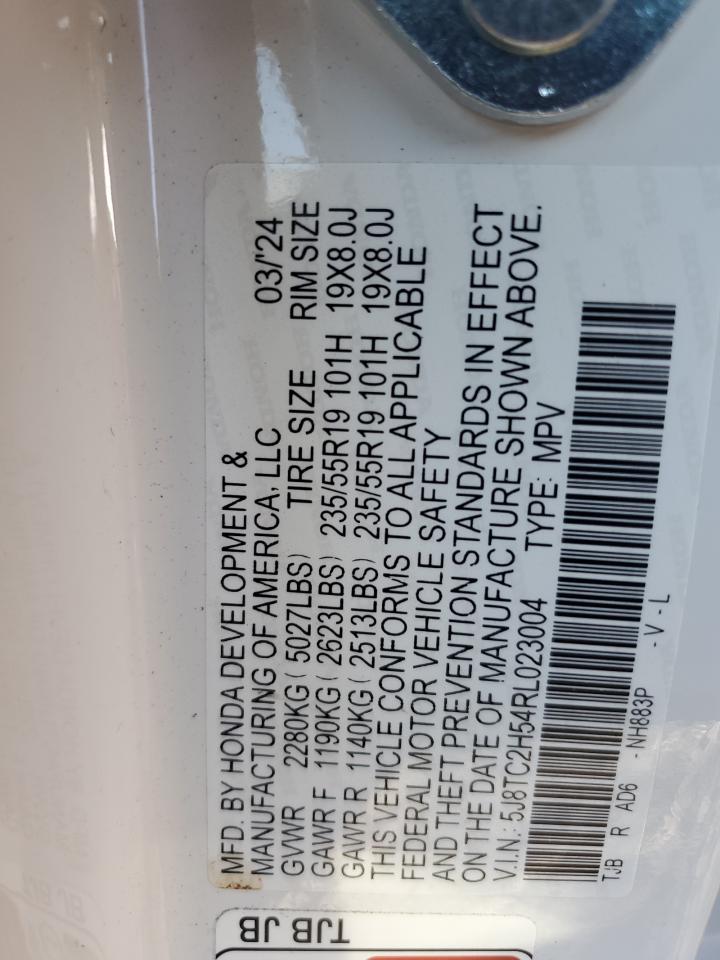 2024 Acura Rdx Technology VIN: 5J8TC2H54RL023004 Lot: 86215395