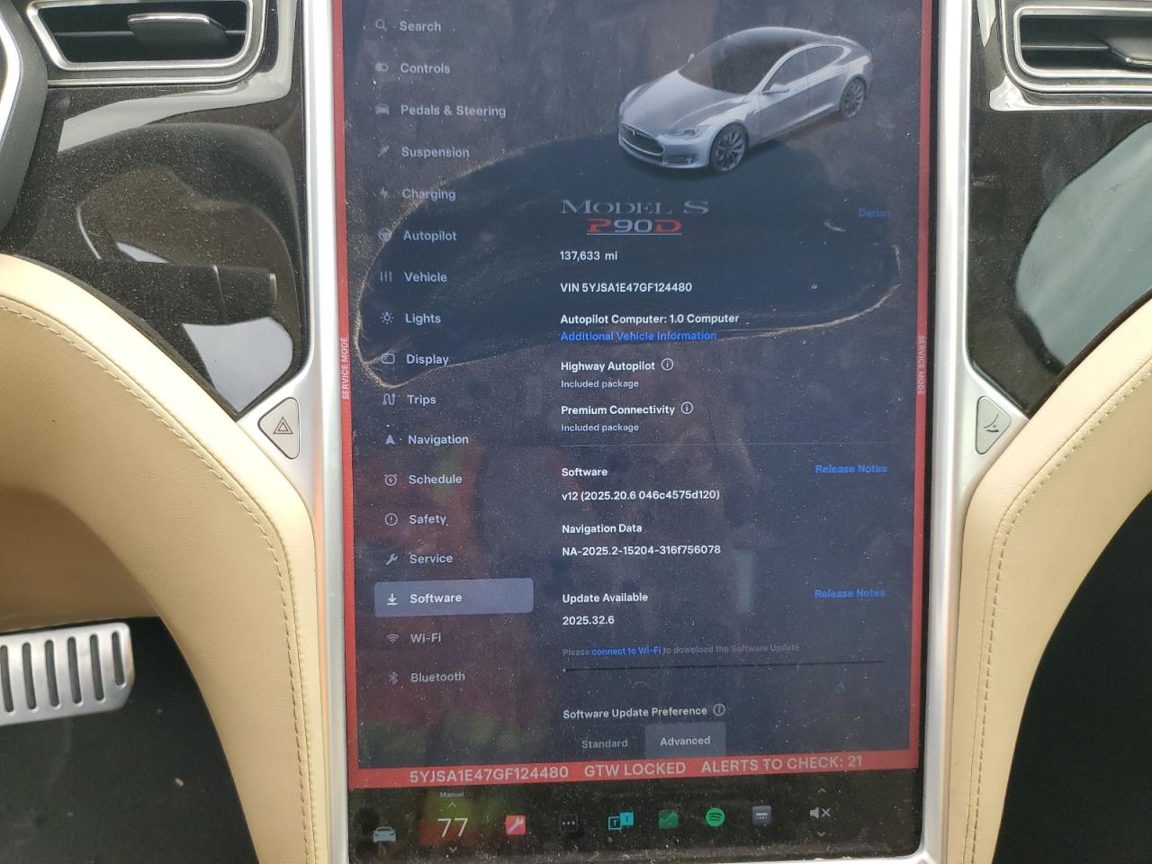 2016 Tesla Model S VIN: 5YJSA1E47GF124480 Lot: 86298575