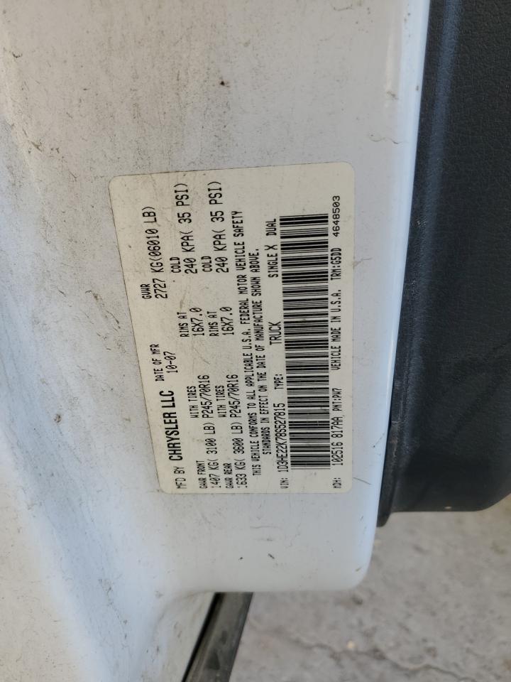 2008 Dodge Dakota St VIN: 1D3HE22K78S527815 Lot: 86061005