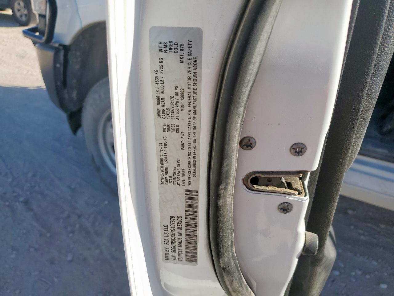 2024 Ram 2500 Tradesman VIN: 3C6UR5CJXRG407378 Lot: 86492455