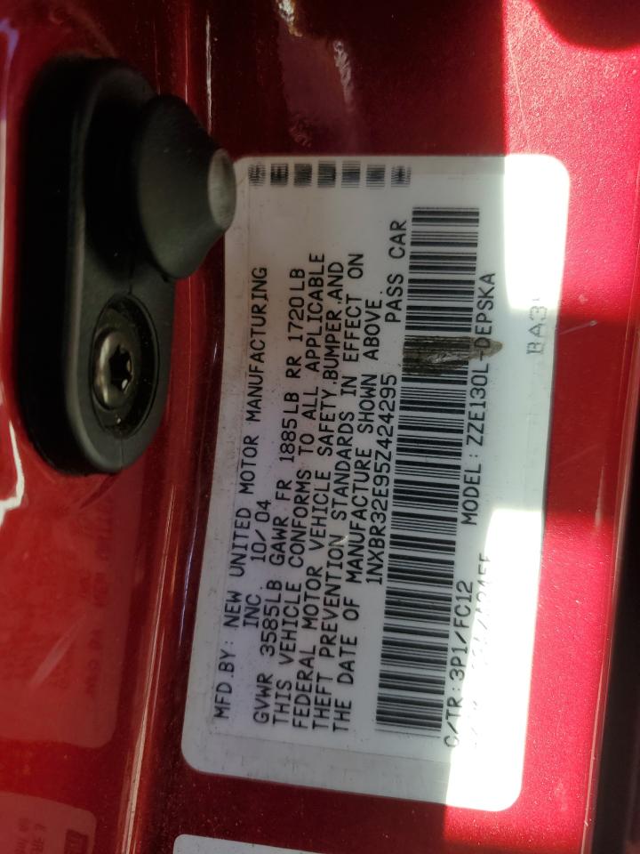 2005 Toyota Corolla Ce VIN: 1NXBR32E95Z424295 Lot: 84936695