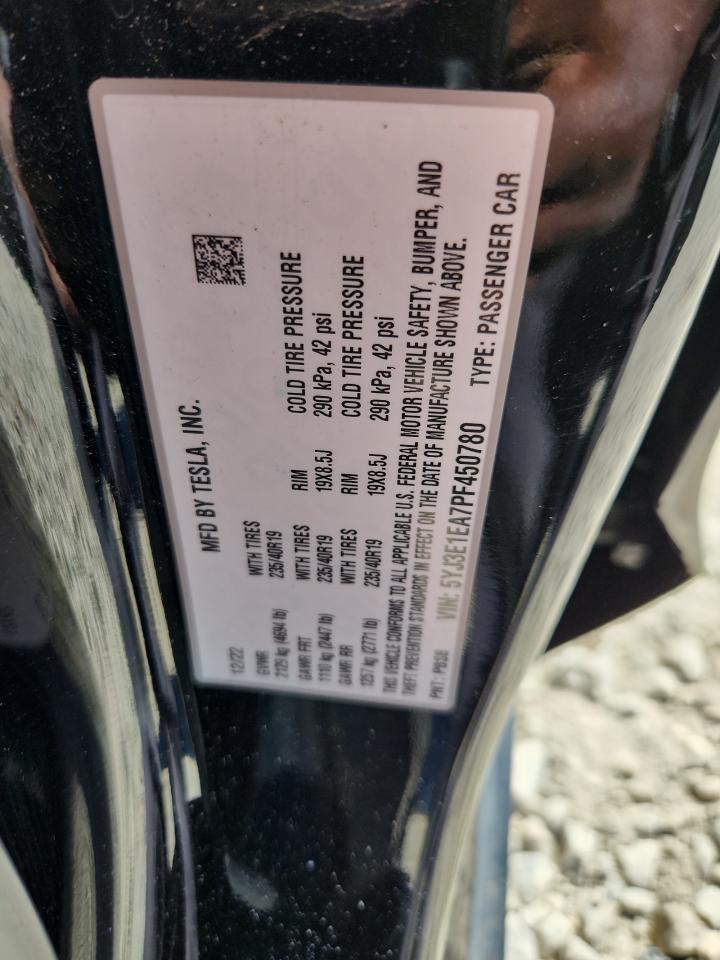 2023 Tesla Model 3 VIN: 5YJ3E1EA7PF450780 Lot: 82643845
