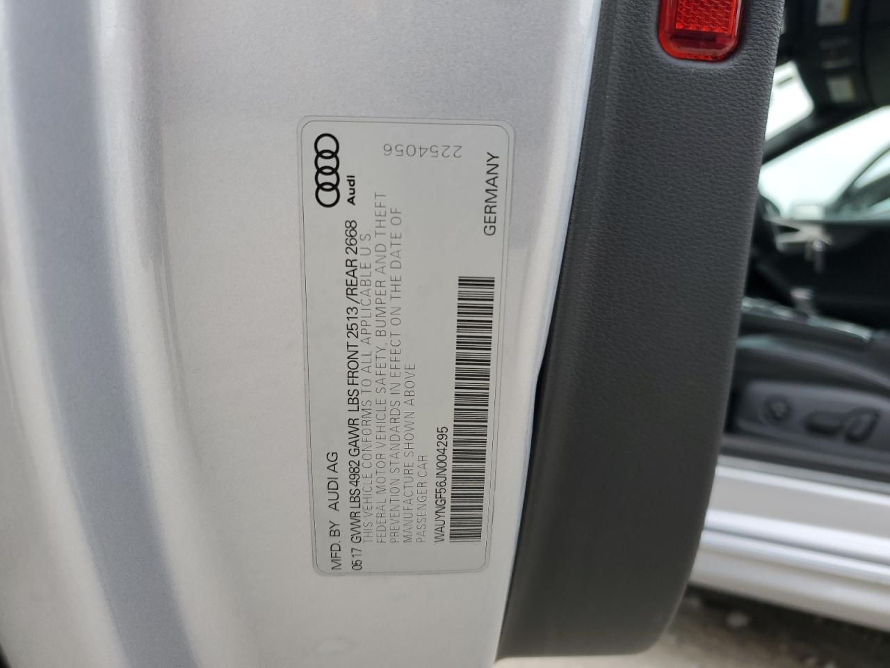 2018 Audi A5 Premium Plus VIN: WAUYNGF56JN004295 Lot: 89636075