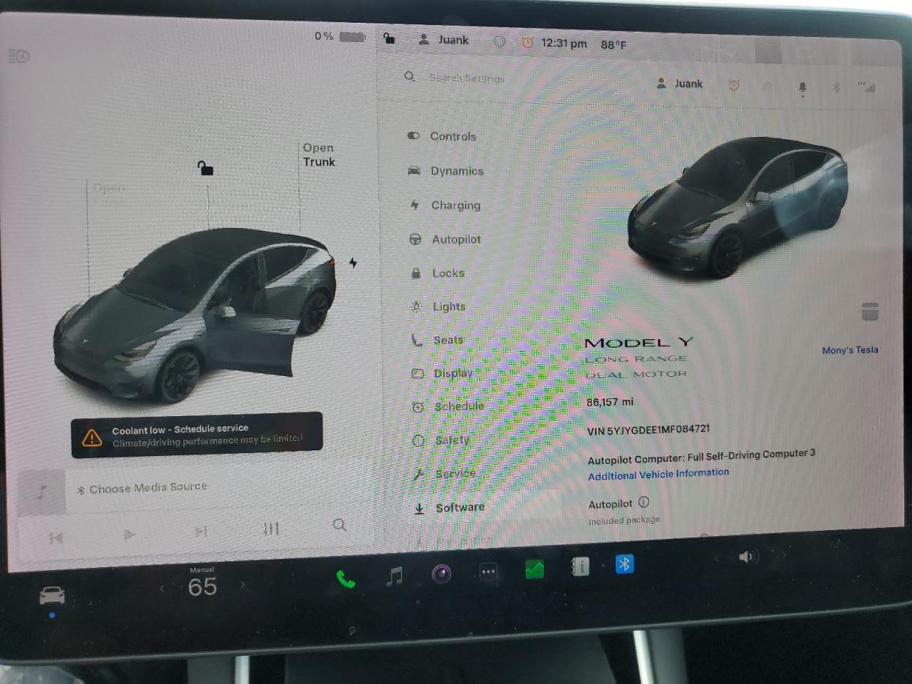 2021 Tesla Model Y VIN: 5YJYGDEE1MF084721 Lot: 85660545