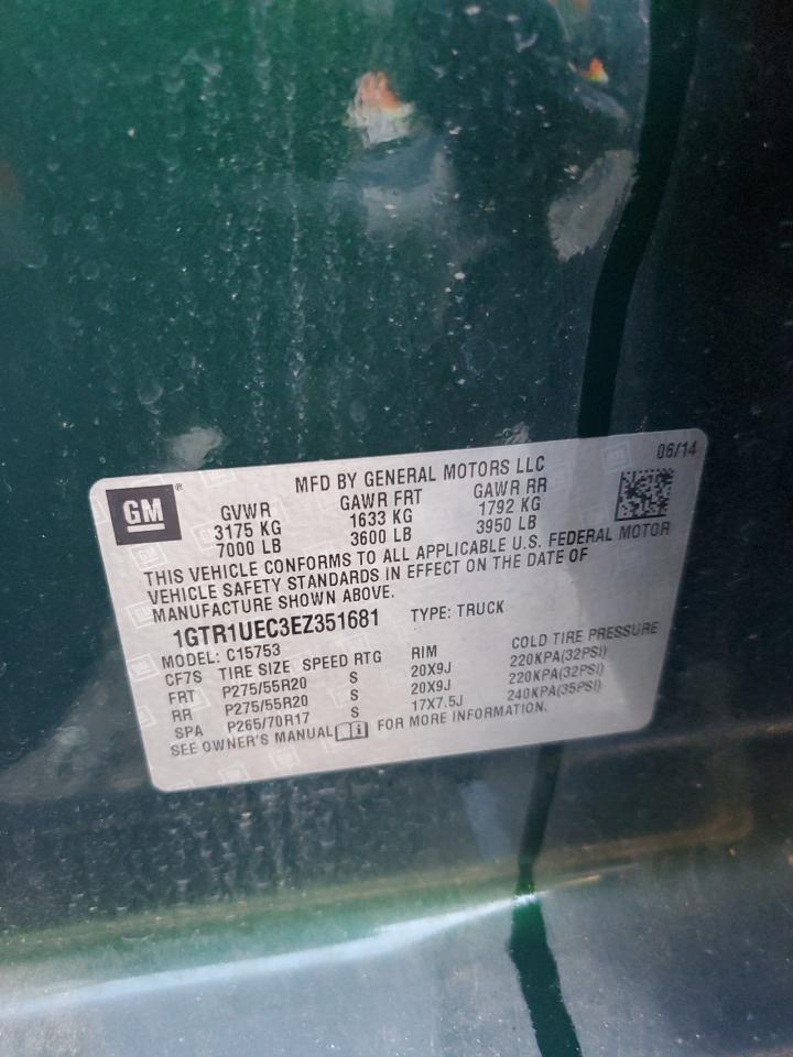 2014 GMC Sierra C1500 Sle VIN: 1GTR1UEC3EZ351681 Lot: 90506765