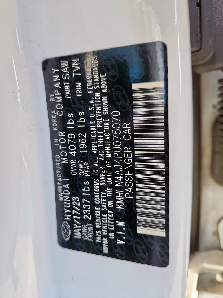 2023 Hyundai Elantra Limited VIN: KMHLN4AJ4PU075070 Lot: 86448875