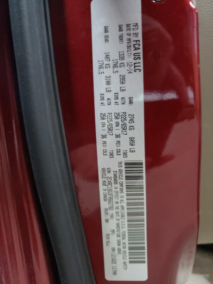 2015 Chrysler Town & Country Touring VIN: 2C4RC1BG3FR662782 Lot: 82612885