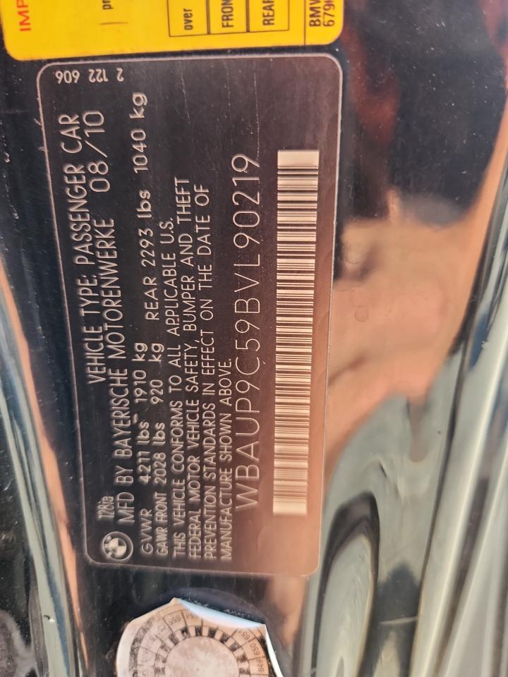 2011 BMW 128 I VIN: WBAUP9C59BVL90219 Lot: 84779075