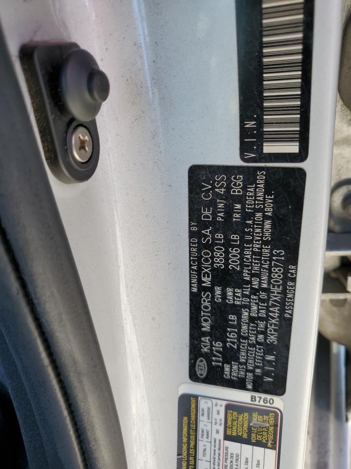 2017 Kia Forte Lx VIN: 3KPFK4A7XHE088713 Lot: 85854655