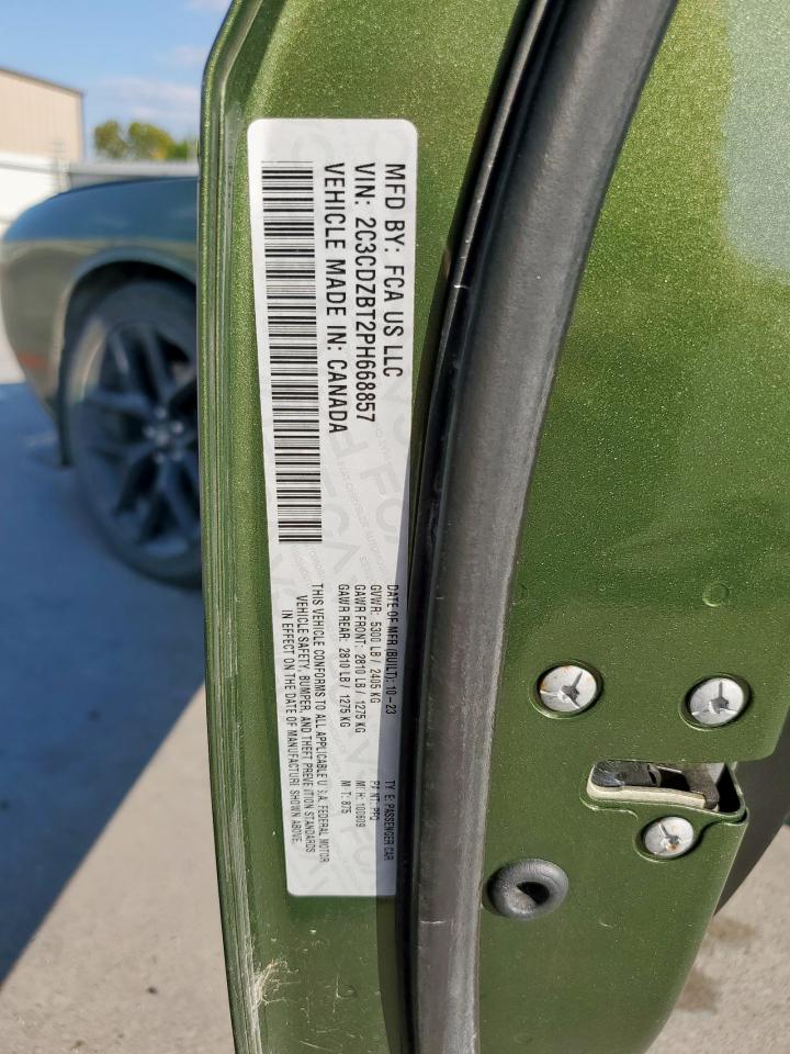 2023 Dodge Challenger R/T VIN: 2C3CDZBT2PH668857 Lot: 84926115