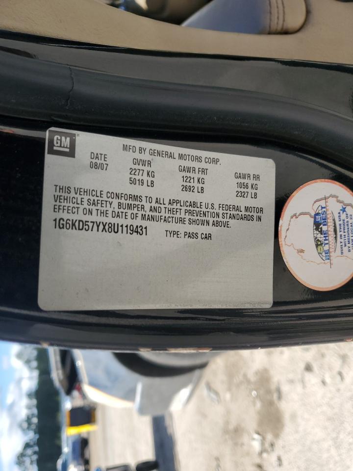 2008 Cadillac Dts VIN: 1G6KD57YX8U119431 Lot: 90075095